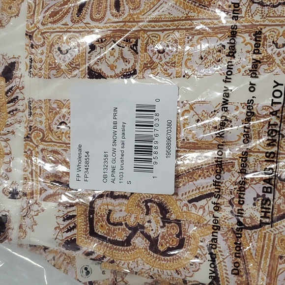 Free People Alpine Glow Printed Snow Bib Brushed Sail Paisley - Picture 3 of 12